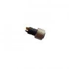 ACEWXXX00009 M8 series moulded connector female, PBT cover with gold plated pin, IP67 rating