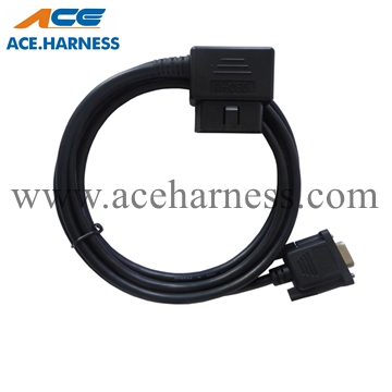 ACE0801-2 16pin OBD male to DB-9pin auto OBD cable