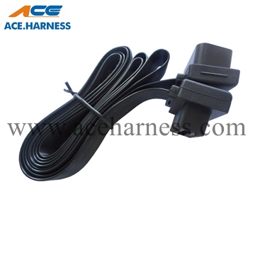 ACE0801-3 16pin OBD male+female Flat Auto Diagnostic Cable